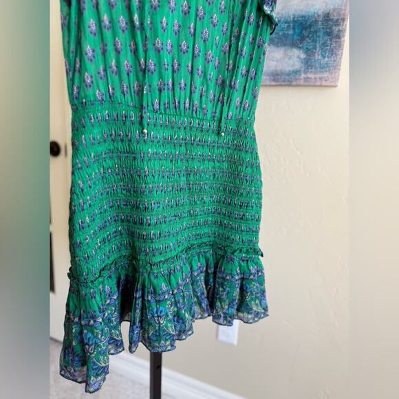 NEW Veronica Beard Brindelle Dress Kelly Green Paisley Mini Dress Women’s Size 4 - Picture 4 of 10